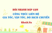 Công thức liên hệ gia tốc vận tốc và độ dịch chuyển (quãng đường)? Vật lí 10